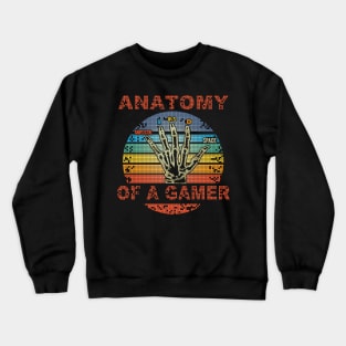 Anatomy of a Gamer Hand Skeleton Crewneck Sweatshirt